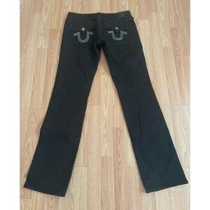 True Religion Black Straight Leg Jeans